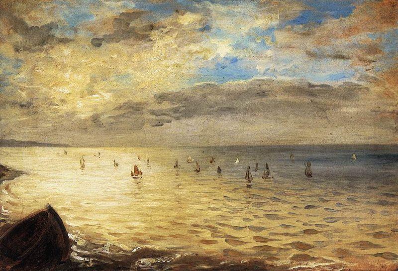 Eugene Delacroix The Sea from the Heights of Dieppe china oil painting image